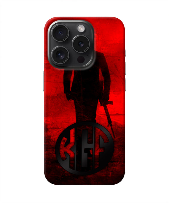 Rocky Bhai K G F Chapter 2 Logo iPhone 15 Pro Max Real 4D Back Cover