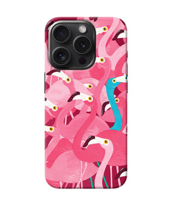 Abstract sheer bird pink print iPhone 15 Pro Max Back Cover