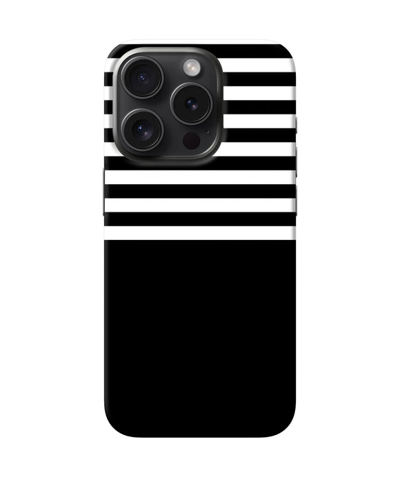 Black and white print iPhone 15 Pro Max Back Cover