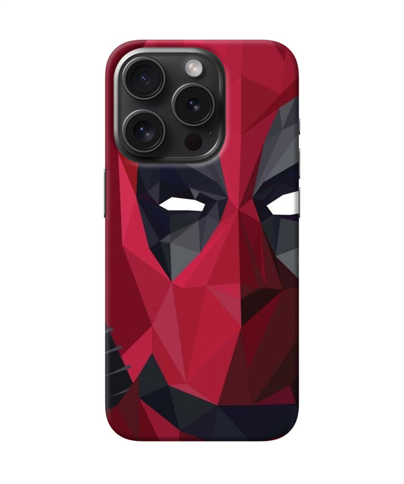 Abstract deadpool half mask iPhone 15 Pro Max Back Cover