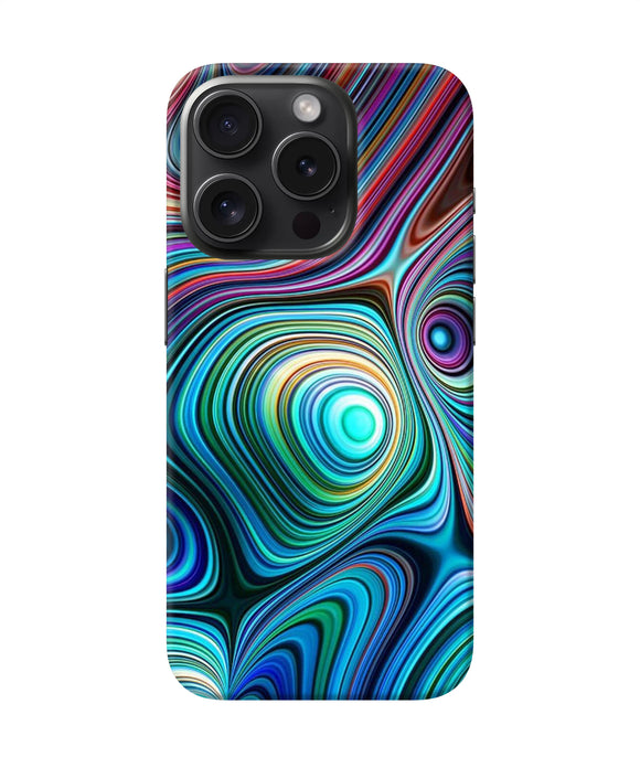 Abstract coloful waves iPhone 15 Pro Max Back Cover