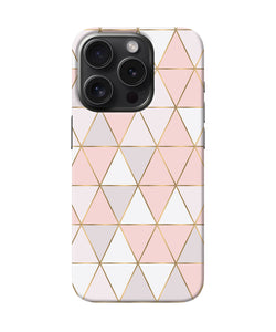 Abstract pink triangle pattern iPhone 15 Pro Max Back Cover