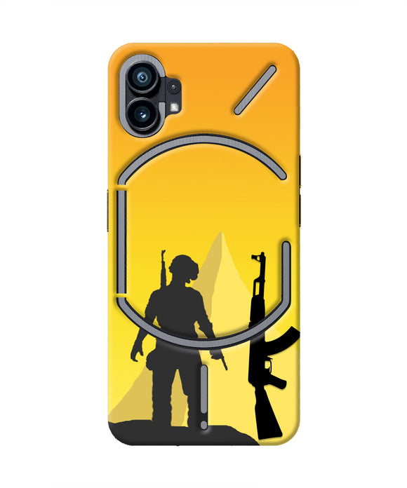 PUBG Silhouette Nothing Phone 1 Real 4D Back Cover