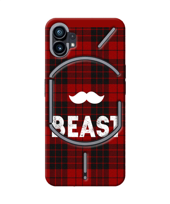 Beast red square Nothing Phone 1 Back Cover