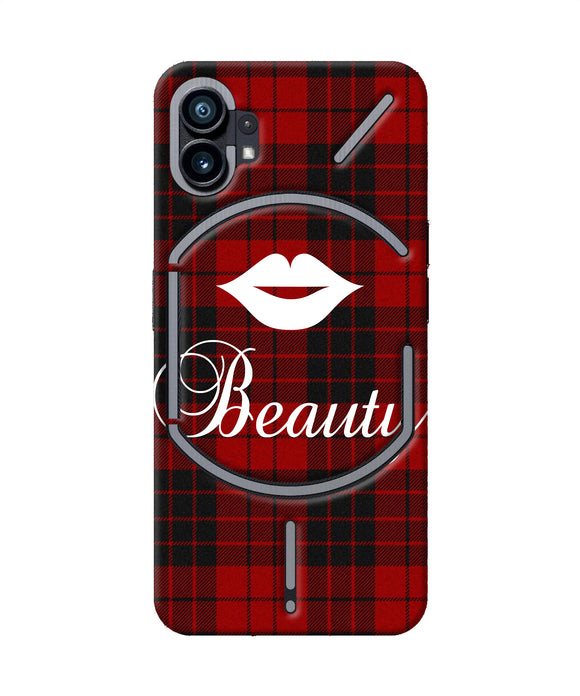 Beauty red square Nothing Phone 1 Back Cover