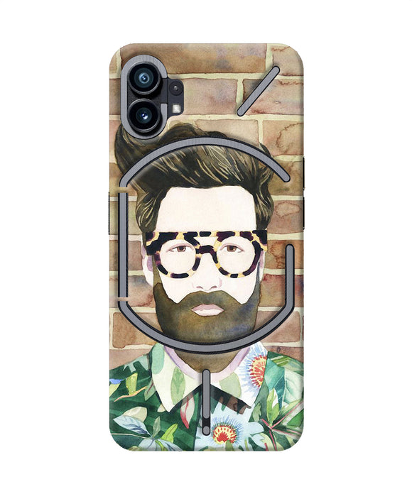 Beard man with glass Nothing Phone 1 Back Cover