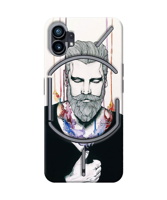Beard man character Nothing Phone 1 Back Cover