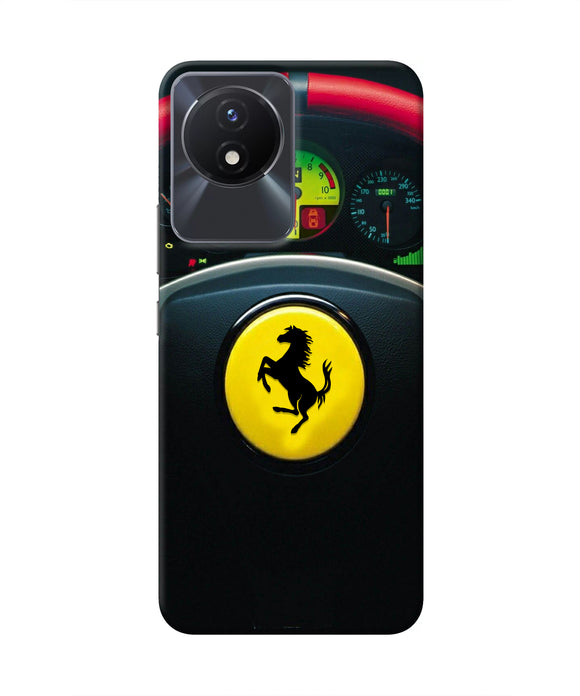 Ferrari Steeriing Wheel Vivo Y02/Y02T Real 4D Back Cover