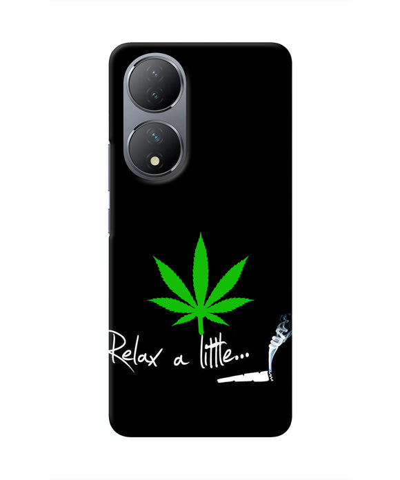Weed Relax Quote Vivo Y100 Real 4D Back Cover
