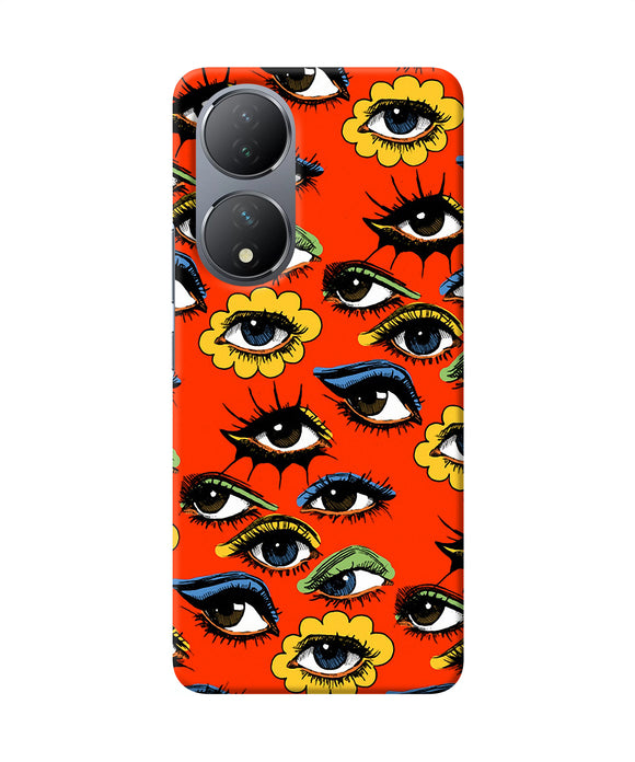 Abstract eyes pattern Vivo Y100 Back Cover