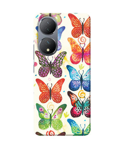 Abstract butterfly print Vivo Y100 Back Cover