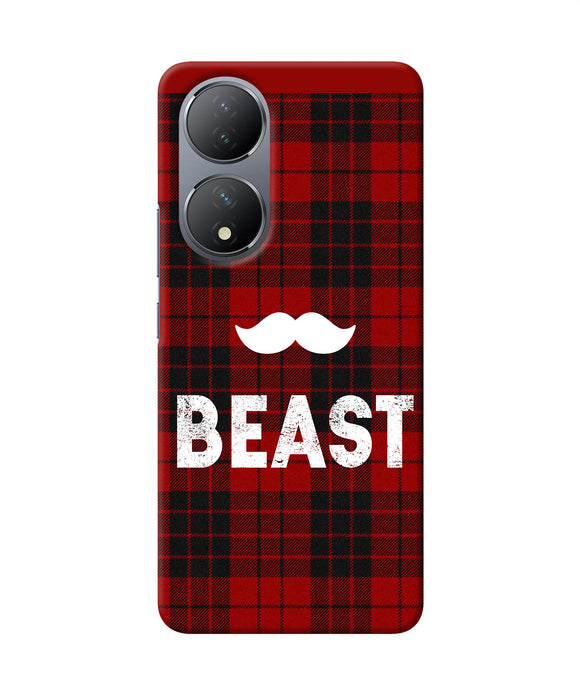 Beast red square Vivo Y100 Back Cover