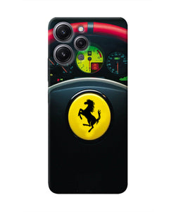 Ferrari Steeriing Wheel Redmi 12 4G Real 4D Back Cover