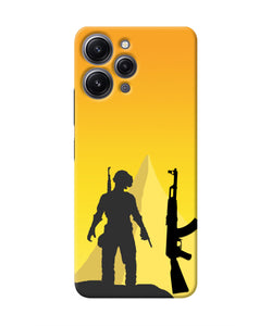 PUBG Silhouette Redmi 12 4G Real 4D Back Cover