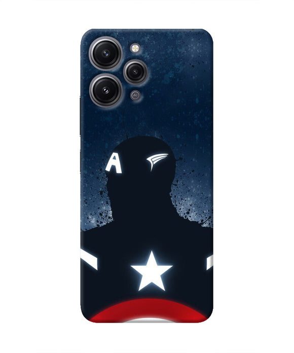 Captain america Shield Redmi 12 4G Real 4D Back Cover