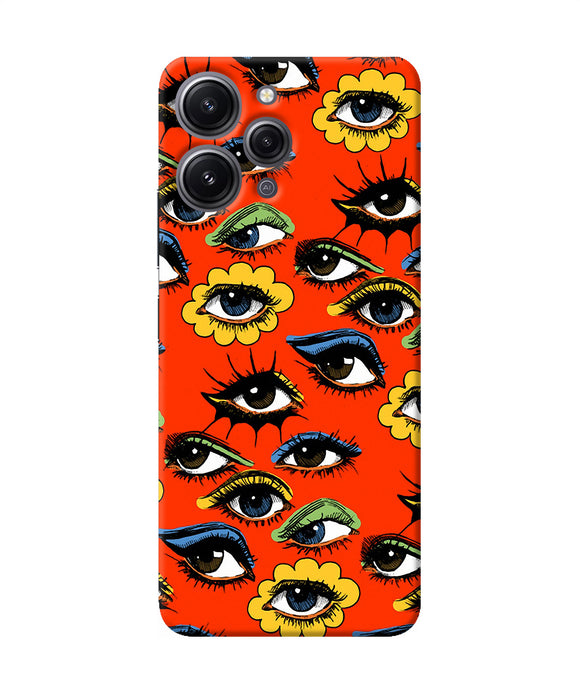 Abstract eyes pattern Redmi 12 4G Back Cover