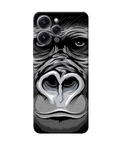 Black chimpanzee Redmi 12 4G Back Cover