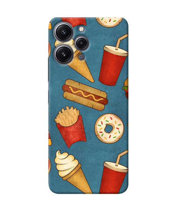 Abstract food print Redmi 12 4G Back Cover