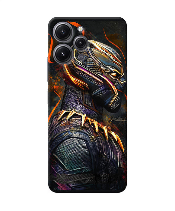 Black panther side face Redmi 12 4G Back Cover