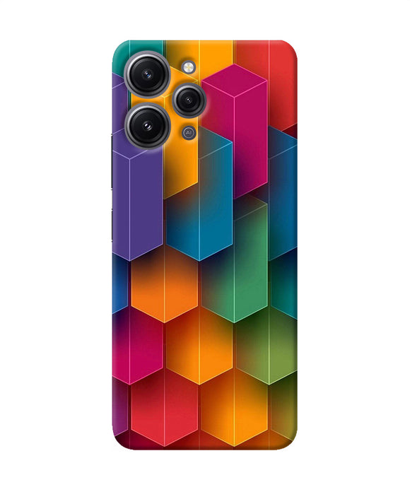 Abstract rectangle print Redmi 12 4G Back Cover