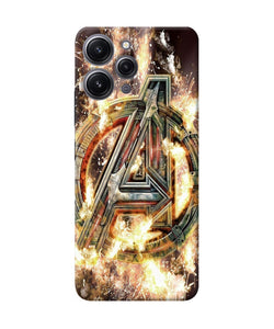 Avengers burning logo Redmi 12 4G Back Cover