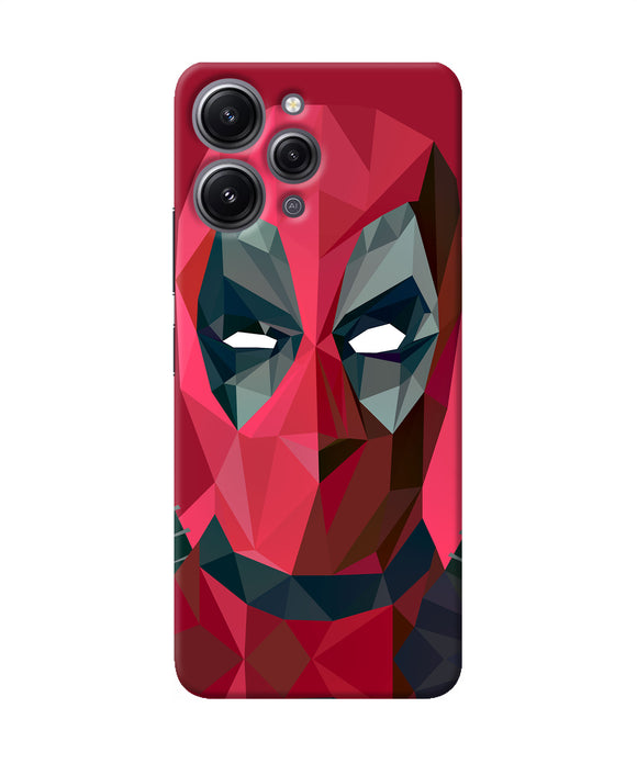 Abstract deadpool full mask Redmi 12 4G Back Cover