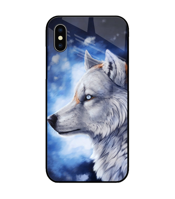 Wolf Night iPhone X Glass Cover