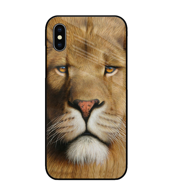 Nature Lion iPhone X Glass Cover