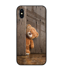 Teddy Wooden iPhone X Glass Cover