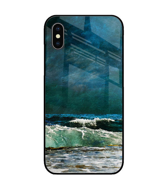 Sea Wave Art iPhone X Glass Cover