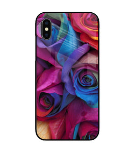 Colorful Roses iPhone X Glass Cover