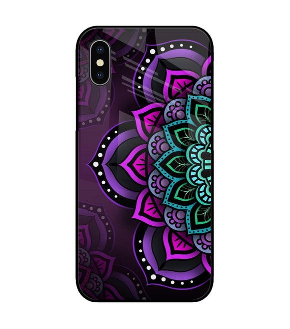 Abstract Rangoli iPhone X Glass Cover