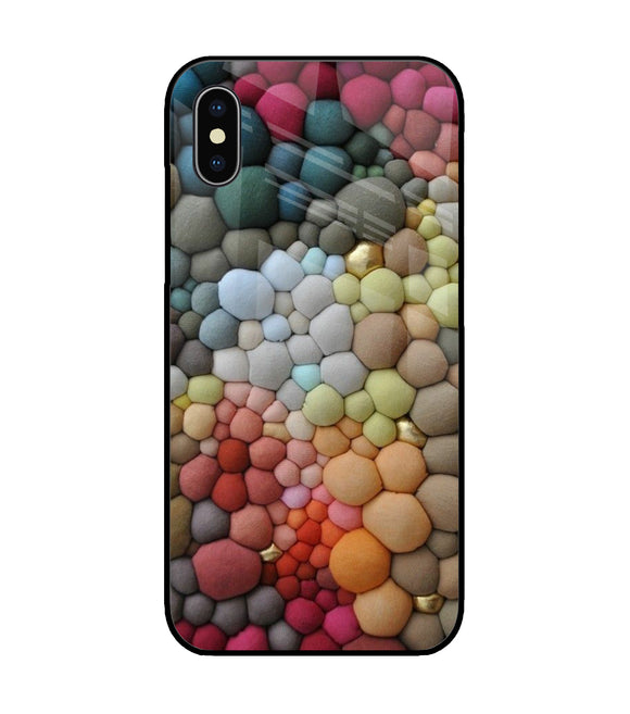 Colorful Balls Rug iPhone X Glass Cover
