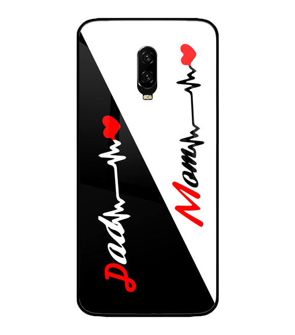 Dad Mom Heartline Oneplus 6T Glass Cover
