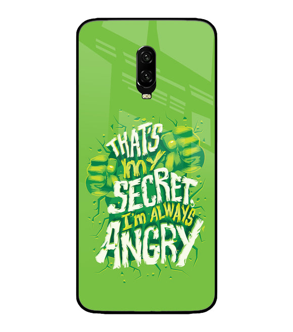 Hulk Smash Quote Oneplus 6T Glass Cover
