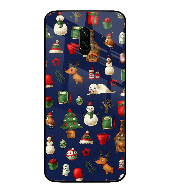 Canvas Christmas Print Oneplus 6T Glass Cover