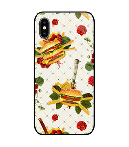 Burger Food Wallpaper iPhone XS Glass Cover