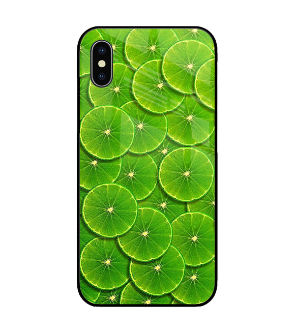 Lime Slice iPhone XS Glass Cover