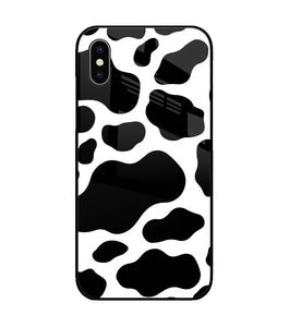 Cow Spots iPhone XS Glass Cover