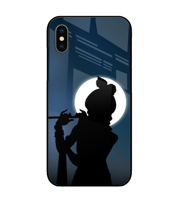 Shri Krishna Silhouette iPhone XS Glass Cover