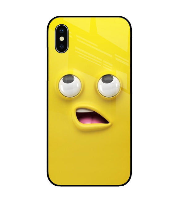 Emoji Face iPhone XS Glass Cover