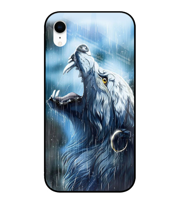 Wolf in Rain iPhone XR Glass Cover