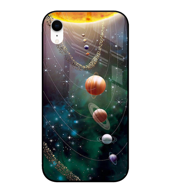 Solar System Art iPhone XR Glass Cover
