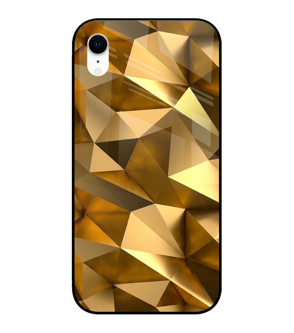 Golden Poly Art iPhone XR Glass Cover