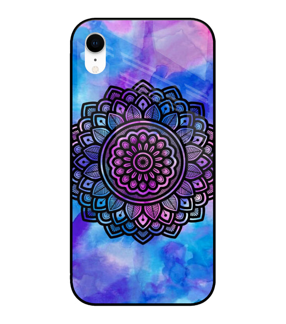 Mandala Water Color Art iPhone XR Glass Cover