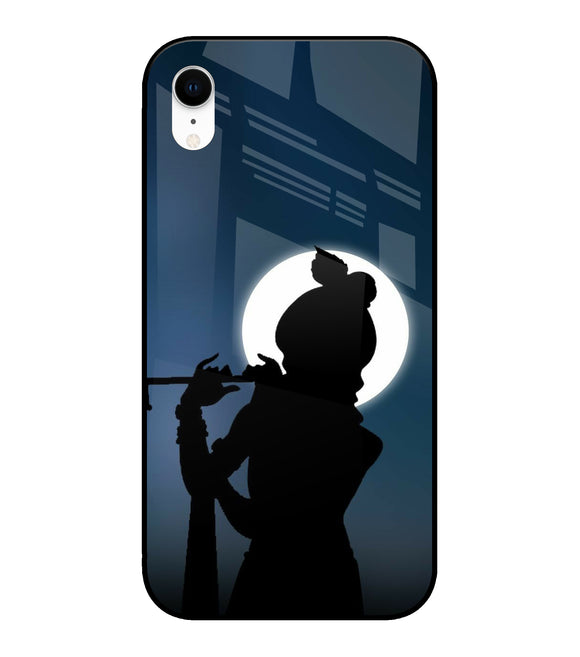 Shri Krishna Silhouette iPhone XR Glass Cover