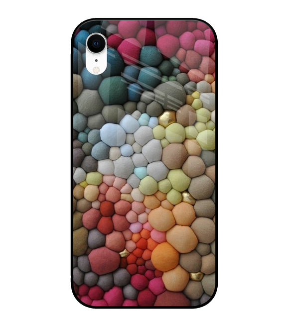 Colorful Balls Rug iPhone XR Glass Cover
