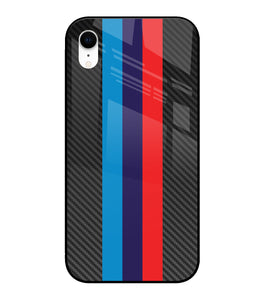 BMW Stripes Pattern iPhone XR Glass Cover
