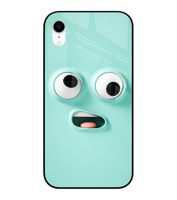 Silly Face Cartoon iPhone XR Glass Cover