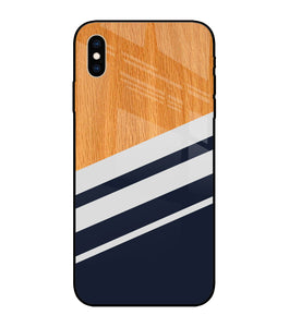 Black And White Wooden iPhone XS Max Glass Cover